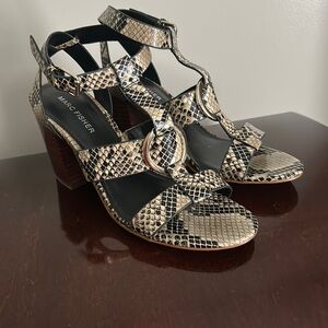 Marc Fisher high heel Snake Skin design  sandals